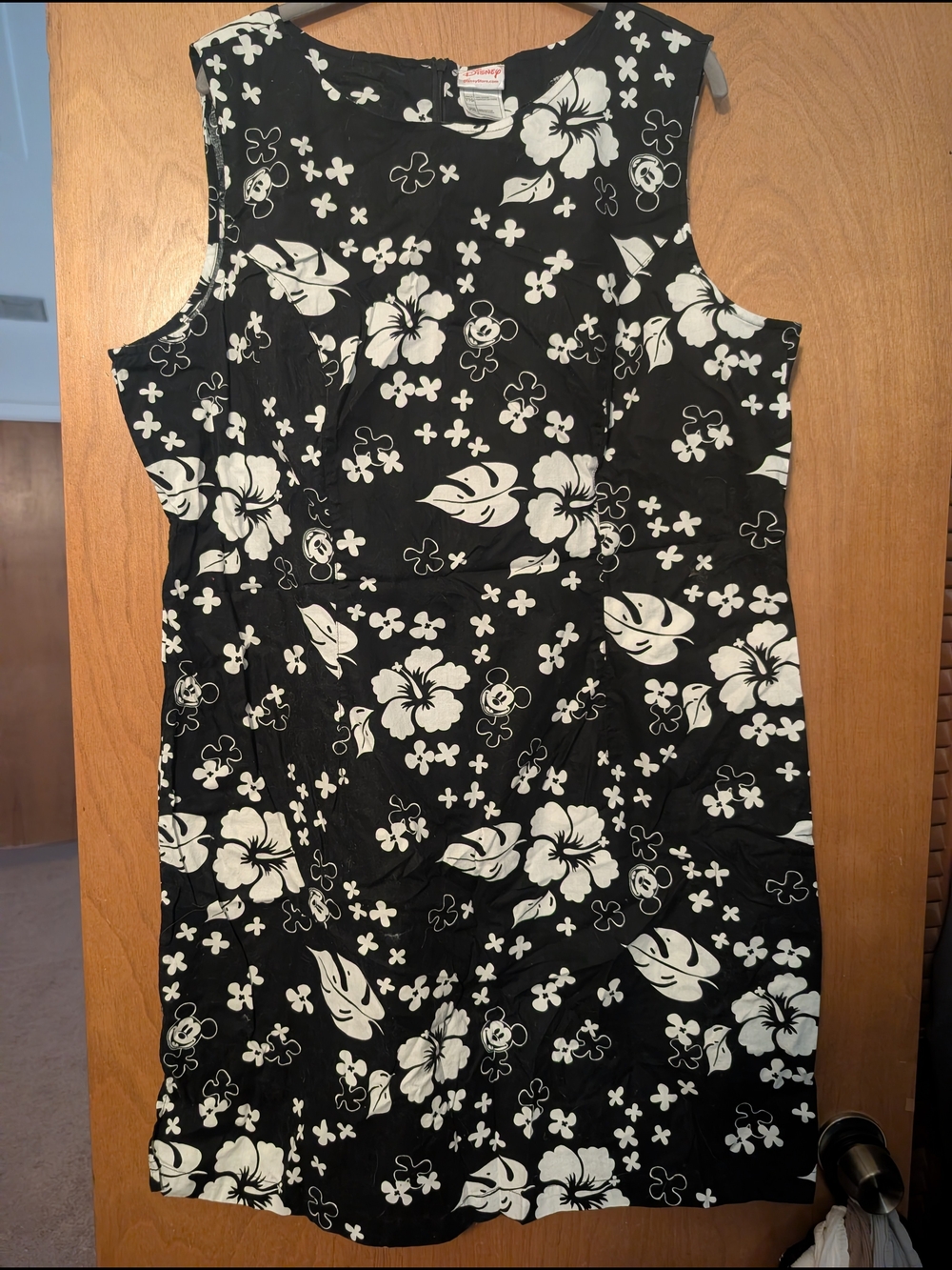 Mickey Mouse Disney Black and White Floral Dress